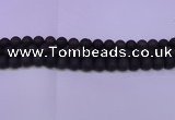 CRO845 15.5 inches 14mm round matte smoky quartz beads