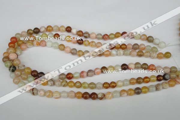 CRO86 15.5 inches 8mm round agate gemstone beads wholesale