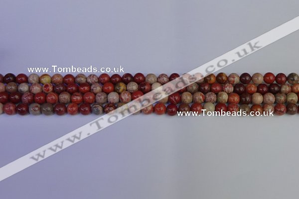 CRO870 15.5 inches 4mm round red porcelain beads wholesale