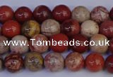 CRO871 15.5 inches 6mm round red porcelain beads wholesale