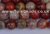 CRO872 15.5 inches 8mm round red porcelain beads wholesale