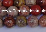 CRO874 15.5 inches 12mm round red porcelain beads wholesale