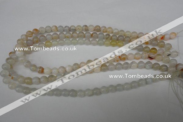 CRO88 15.5 inches 8mm round agate gemstone beads wholesale