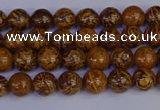 CRO880 15.5 inches 4mm round elephant blood stone beads