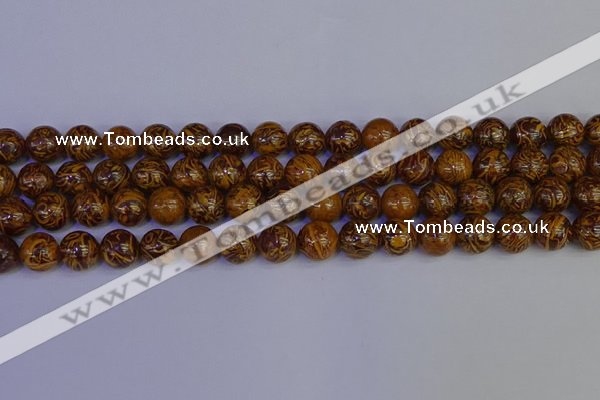 CRO883 15.5 inches 10mm round elephant blood stone beads