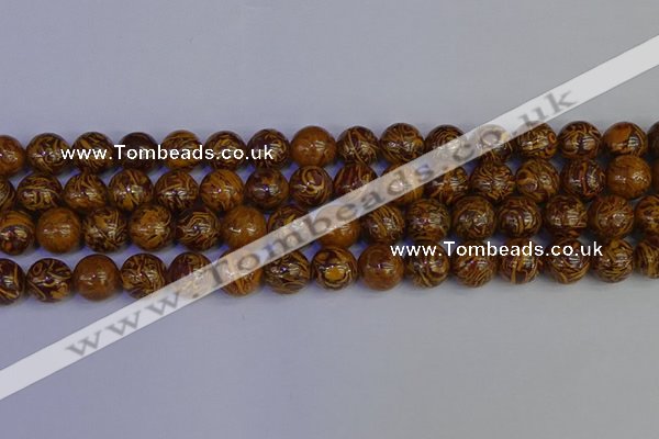 CRO884 15.5 inches 12mm round elephant blood stone beads