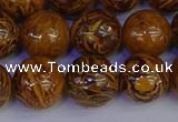 CRO885 15.5 inches 14mm round elephant blood stone beads