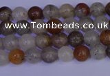 CRO890 15.5 inches 4mm round mixed lodalite quartz beads wholesale