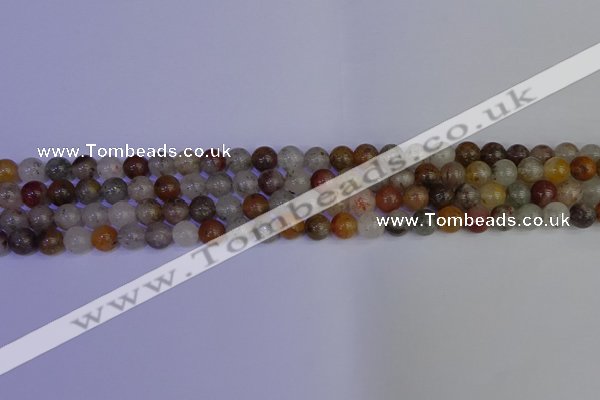 CRO891 15.5 inches 6mm round mixed lodalite quartz beads wholesale