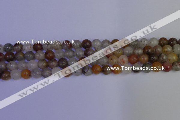 CRO892 15.5 inches 8mm round mixed lodalite quartz beads wholesale