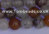 CRO894 15.5 inches 12mm round mixed lodalite quartz beads wholesale