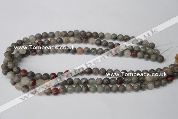 CRO92 15.5 inches 8mm round bloodstone beads wholesale