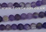 CRO920 15.5 inches 4mm round matte dogtooth amethyst beads