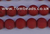 CRO943 15.5 inches 10mm round matte red jasper beads wholesale