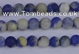 CRO950 15.5 inches 4mm round matte sodalite beads wholesale