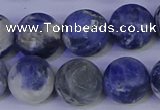 CRO955 15.5 inches 14mm round matte sodalite beads wholesale