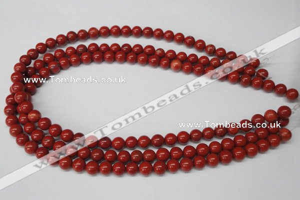 CRO96 15.5 inches 8mm round red jasper beads wholesale