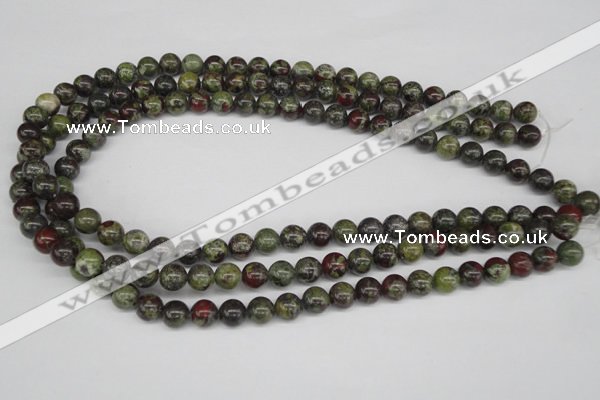 CRO97 15.5 inches 8mm round dragon blood jasper beads wholesale