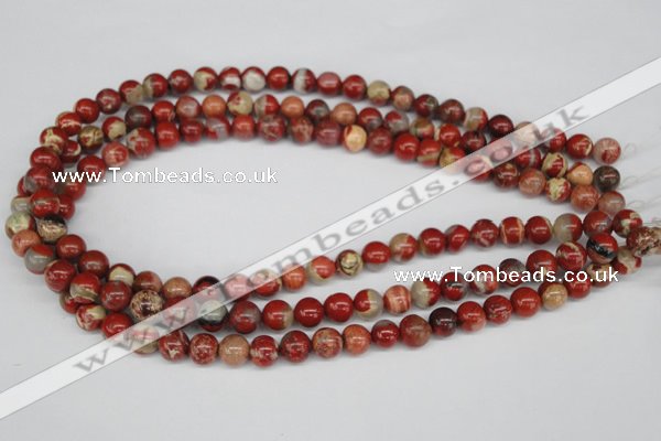 CRO99 15.5 inches 8mm round red jasper beads wholesale