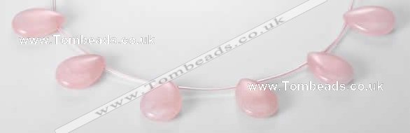 CRQ04 18*25mm flat teardrop A grade natural rose quartz beads