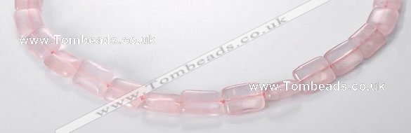 CRQ07 10*14mm rectangle A grade natural rose quartz beads