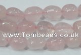 CRQ112 15.5 inches 10*13mm nugget natural rose quartz beads