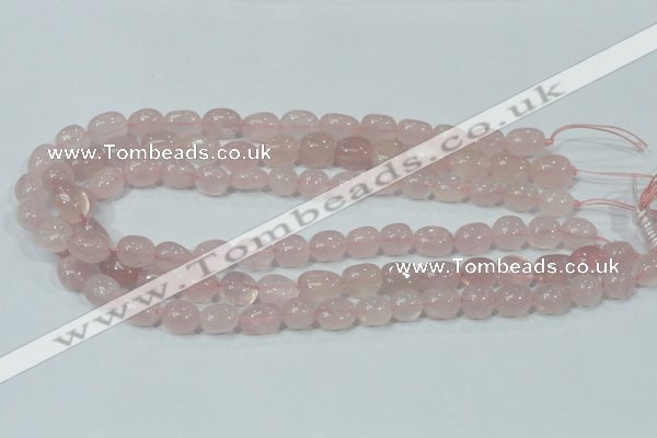 CRQ112 15.5 inches 10*13mm nugget natural rose quartz beads