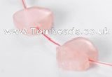 CRQ12 18*19mm pig-shaped A grade natural rose quartz beads