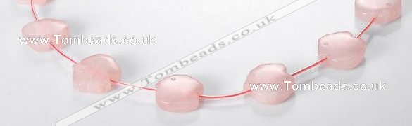 CRQ12 18*19mm pig-shaped A grade natural rose quartz beads