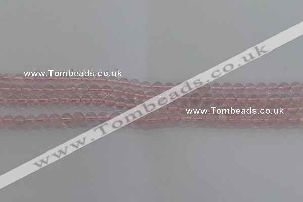CRQ120 15.5 inches 4mm round natural rose quartz beads wholesale