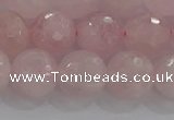 CRQ131 15.5 inches 10mm faceted round natural rose quartz beads