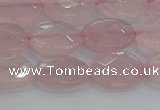 CRQ145 15.5 inches 8*10mm faceted oval natural rose quartz beads