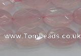 CRQ146 15.5 inches 10*14mm faceted oval natural rose quartz beads