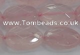 CRQ149 15.5 inches 15*20mm faceted oval natural rose quartz beads