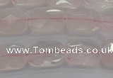 CRQ164 15.5 inches 10*14mm faceted rectangle natural rose quartz beads