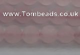 CRQ182 15.5 inches 8mm round matte rose quartz beads wholesale