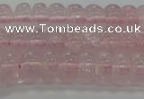 CRQ188 15.5 inches 6*10mm rondelle natural rose quartz beads