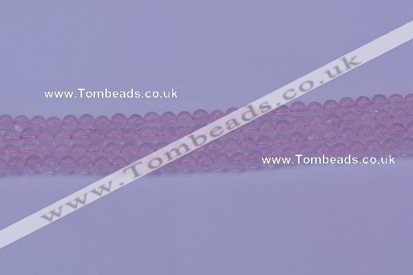 CRQ200 15.5 inches 4mm round Mozambique rose quartz beads