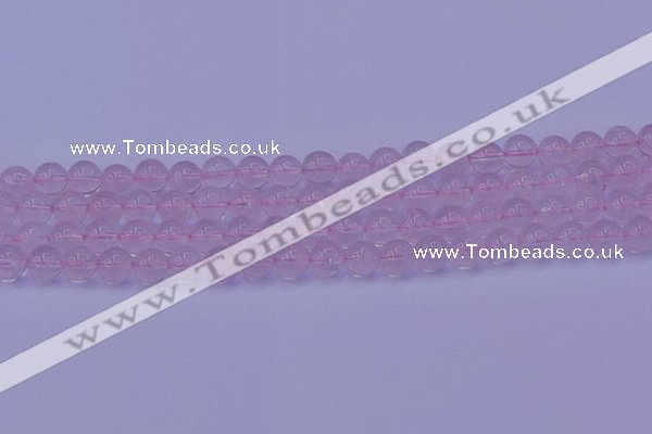 CRQ202 15.5 inches 8mm round Mozambique rose quartz beads