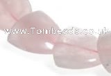 CRQ22 16 inches 25mm triangle rose quartz beads Wholesale