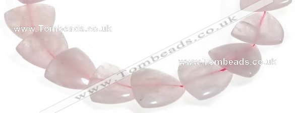 CRQ22 16 inches 25mm triangle rose quartz beads Wholesale