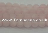 CRQ220 15.5 inches 4mm round matte rose quartz gemstone beads