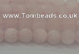 CRQ221 15.5 inches 6mm round matte rose quartz gemstone beads