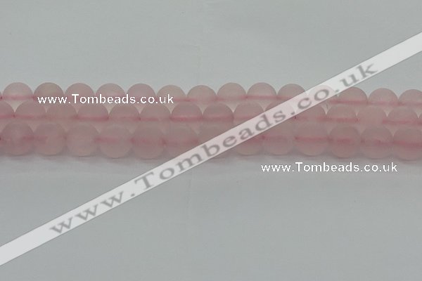 CRQ224 15.5 inches 12mm round matte rose quartz gemstone beads