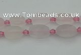 CRQ230 15.5 inches 8*12mm oval rose quartz beads wholesale