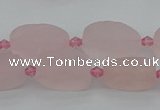 CRQ233 15.5 inches 11*18mm oval rose quartz beads wholesale