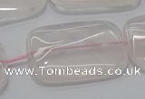 CRQ246 15.5 inches 18*25mm rectangle rose quartz beads wholesale