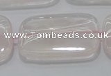 CRQ247 15.5 inches 22*30mm rectangle rose quartz beads wholesale