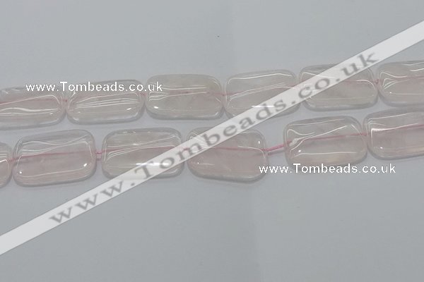 CRQ247 15.5 inches 22*30mm rectangle rose quartz beads wholesale