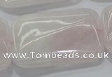 CRQ248 15.5 inches 30*40mm rectangle rose quartz beads wholesale